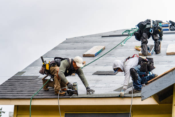 Professional Gutter Installation technician working in Bethel Park, PA